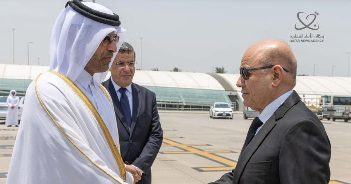 Yemeni Presidential Leadership Council President arrives in Doha