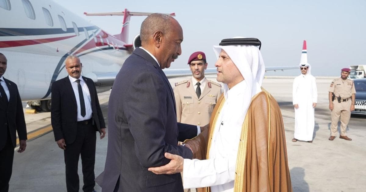 رئيس مجلس السيادة الانتقالي في السودان يصل الدوحة
