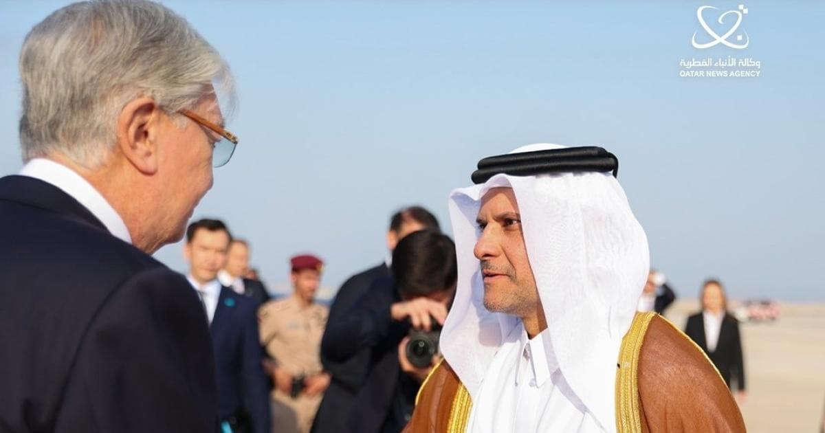 رئيس كازاخستان يصل إلى الدوحة