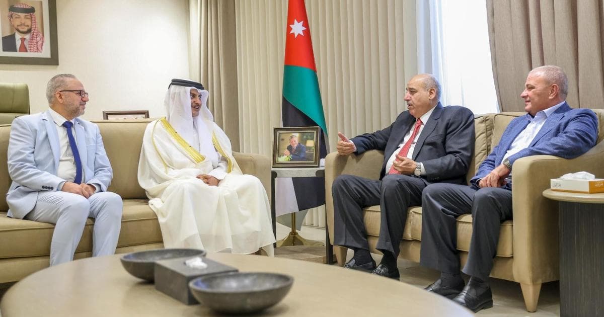 Jordanian House Speaker Meets Qatari Ambassador