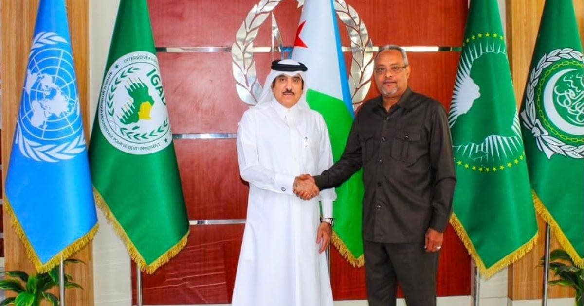 Djibouti Foreign Minister Meets Qatari Envoy