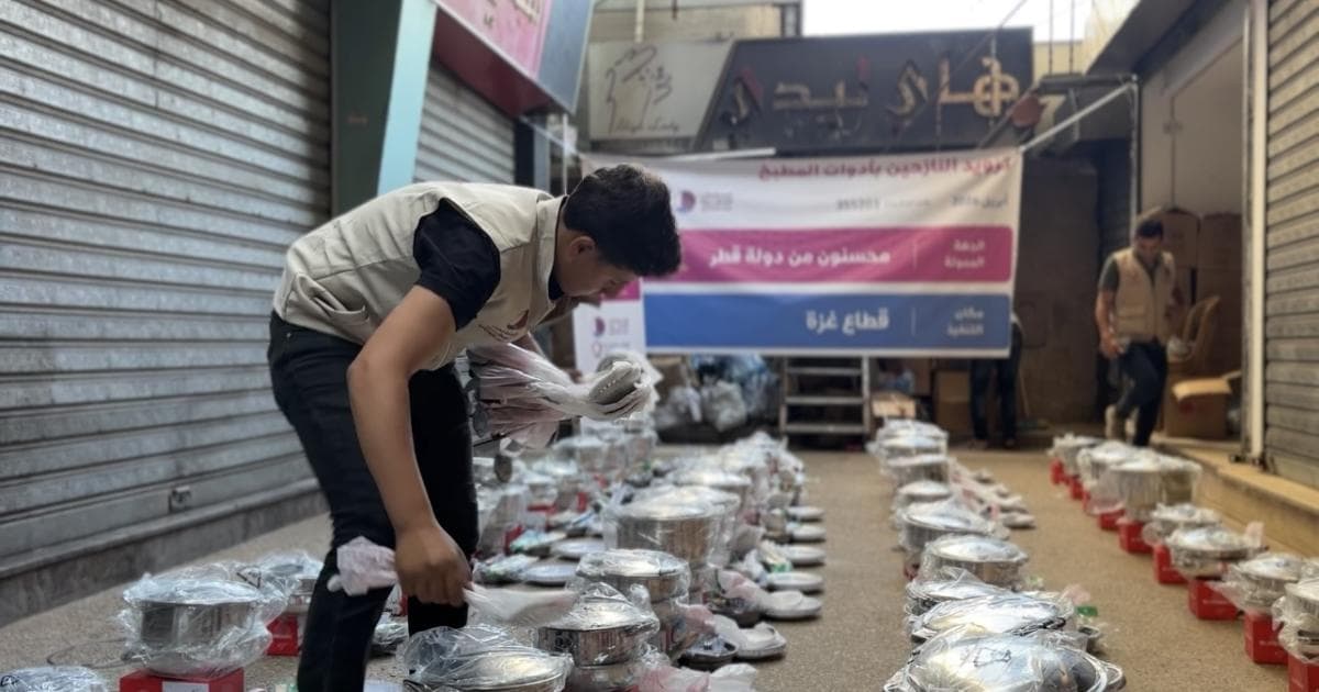 قطر الخيرية تساعد 8000 نازح في غزة