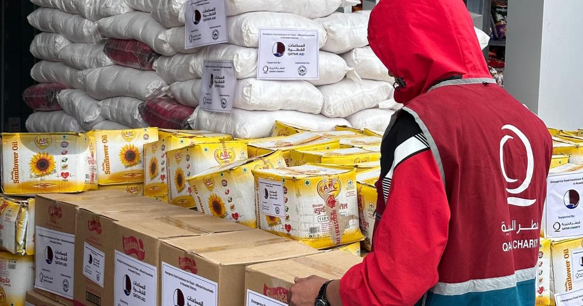 قطر الخيرية تقدم مساعدات لضحايا الفيضانات في نيبال