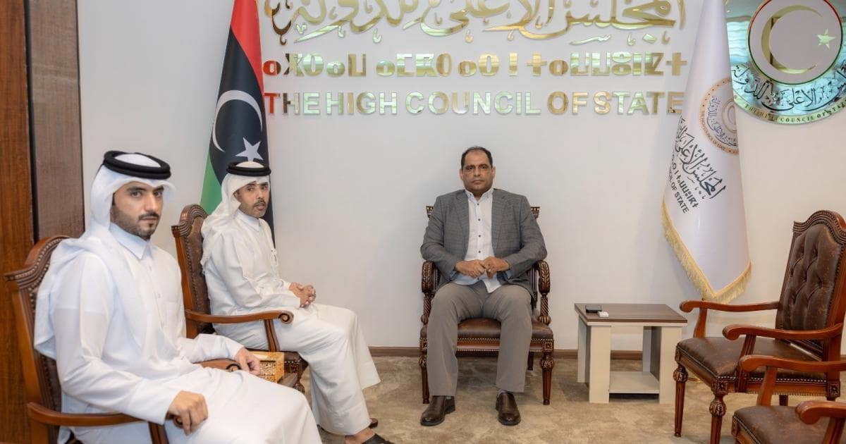 Libyan First Deputy Speaker Meets Qatari Ambassador