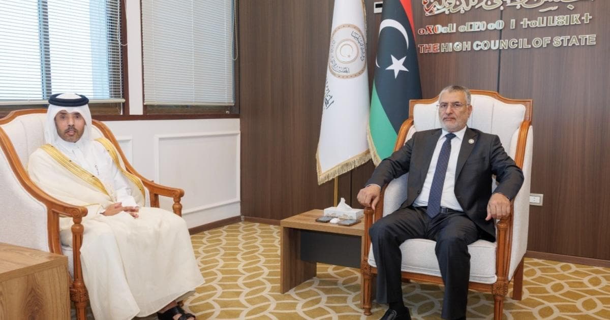 Libyan Supreme Council Chair Meets Qatar Ambassador
