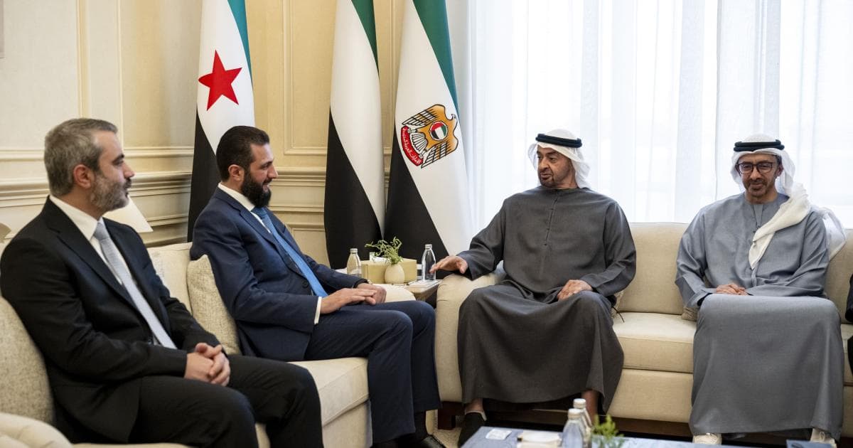 الرئيسان الإماراتي والسوري يناقشان مستجدات الشرق الأوسط