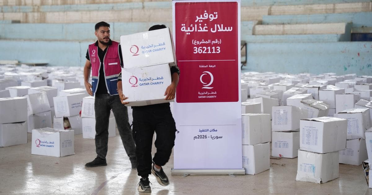 Qatar Charity aids Syrian families in need