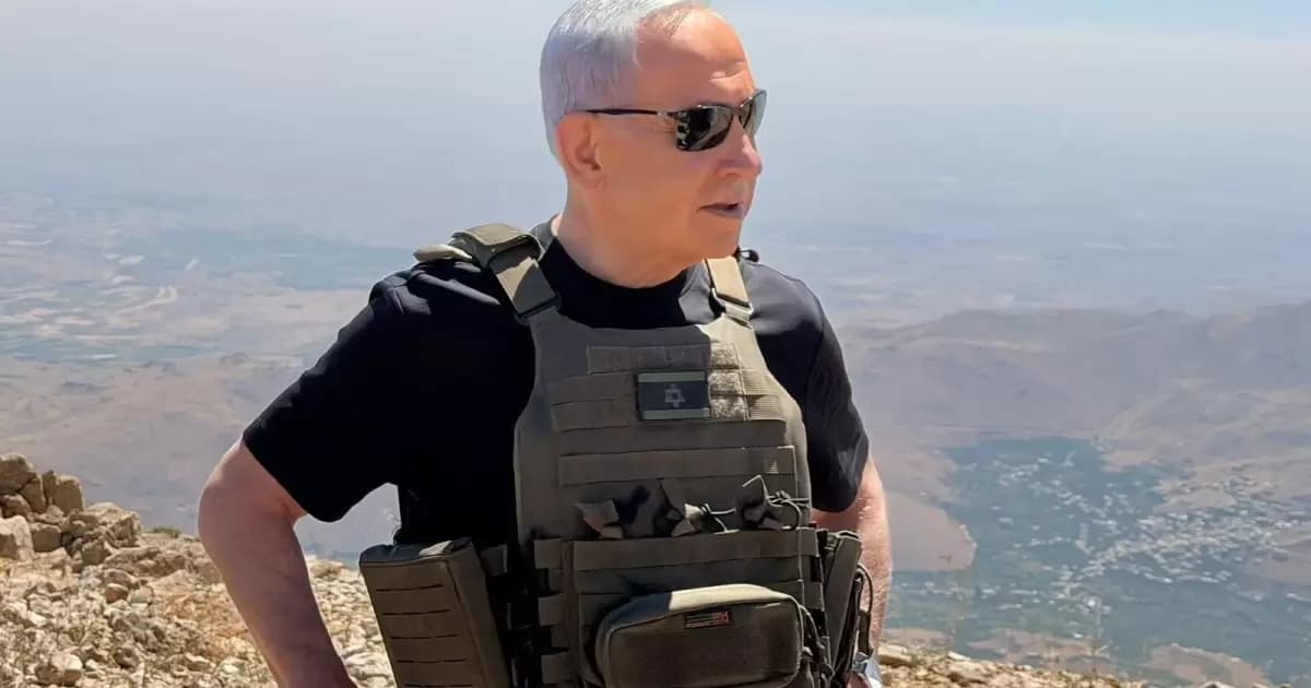 Netanyahu visits Mount Hermon area