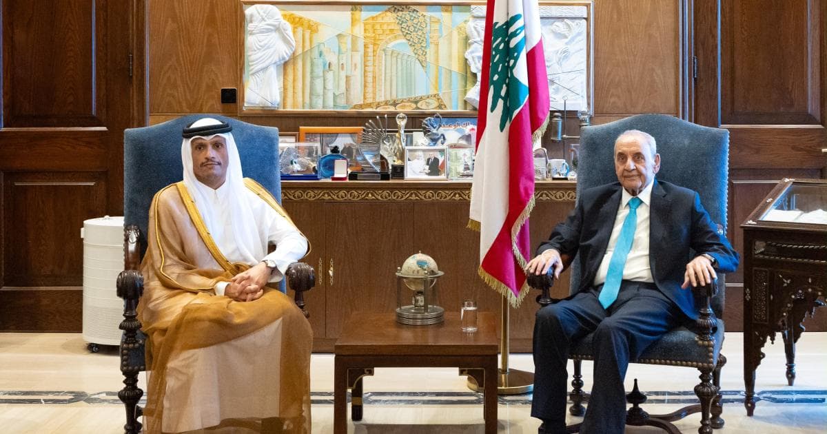 PM Holds Talks with Lebanese Parliament Speaker