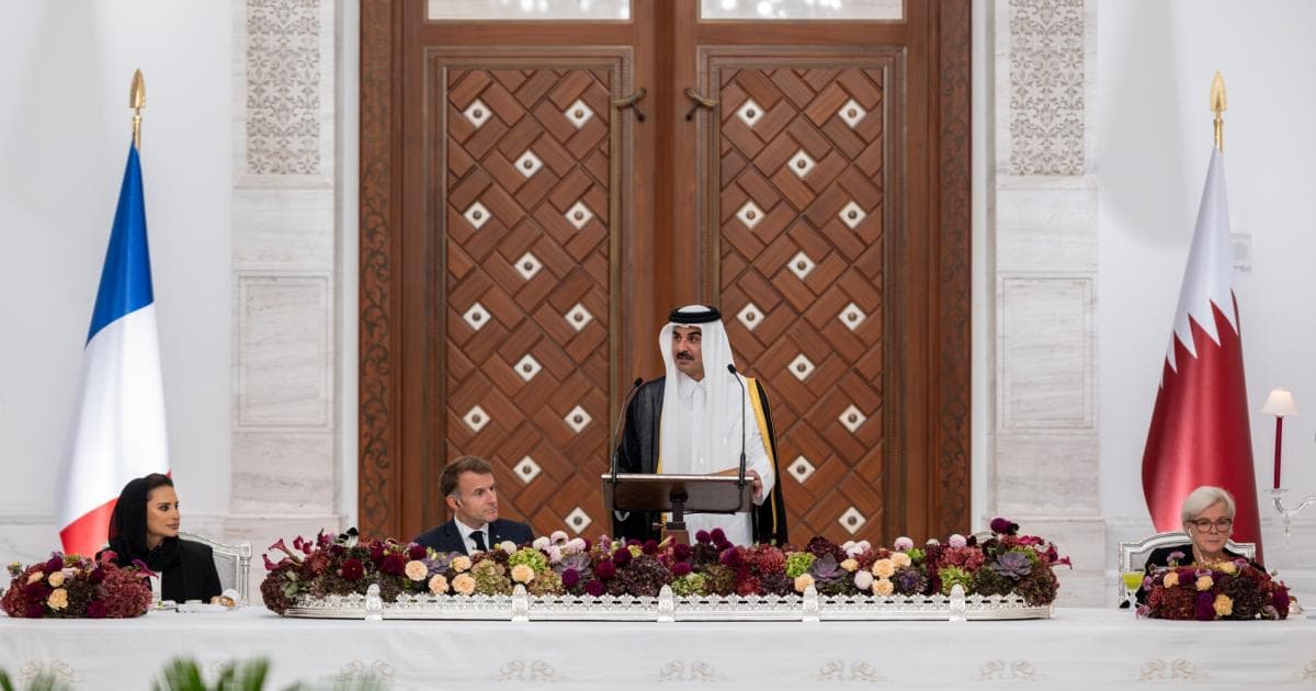 سمو الأمير يعبر عن تقديره للمباحثات مع الرئيس الفرنسي