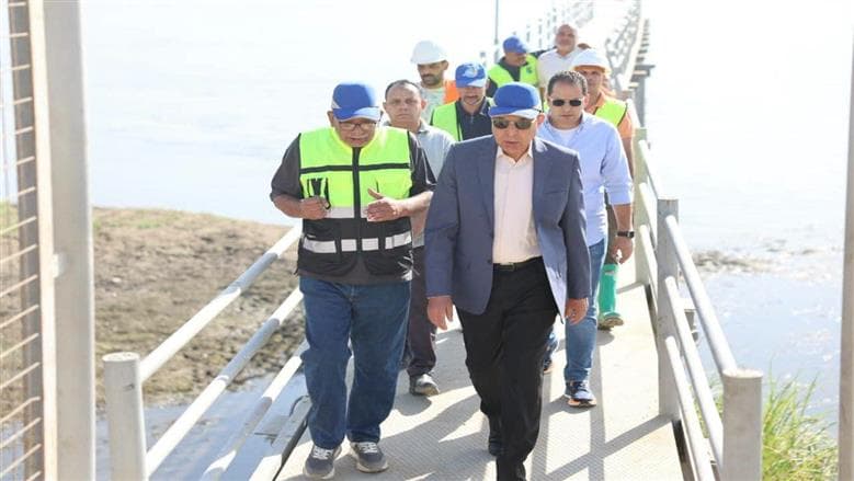 Minya Governor reviews Azba Bishri Water Station