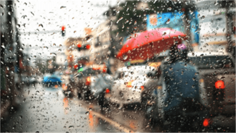 Today’s heavy rain locations and low-pressure peak