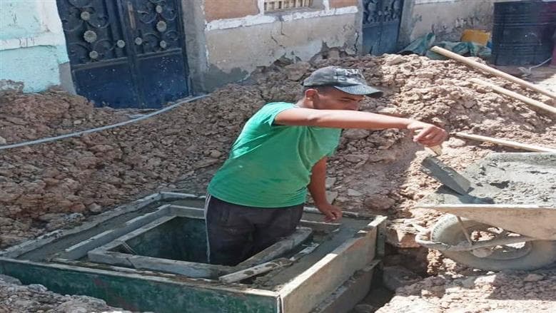 جولات لمتابعة مشاريع الصرف في نصر النوبة