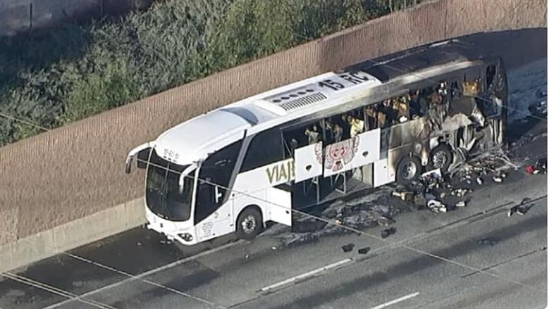 Tourist bus fire in California claims life