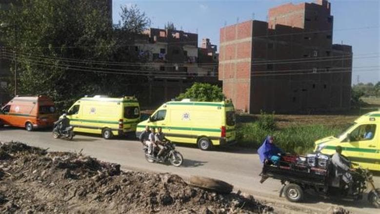 مستشفى بني سويف يستقبل 13 مصابا في حادث طريق