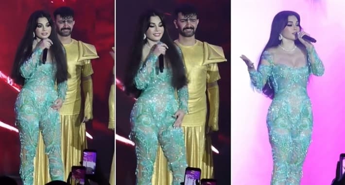 Haifa Wehbe's stage mishap