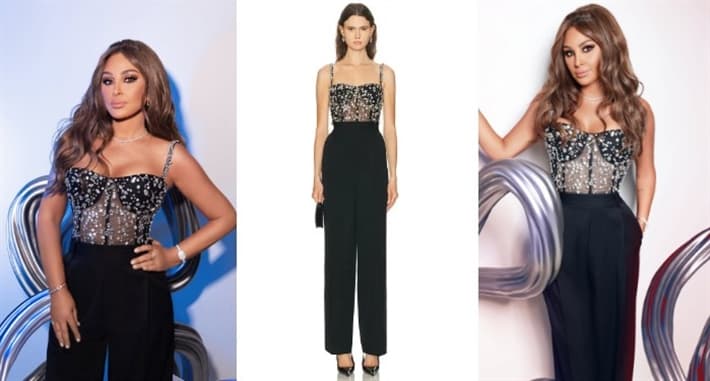 Elissa's Saudi concert designer jumpsuit