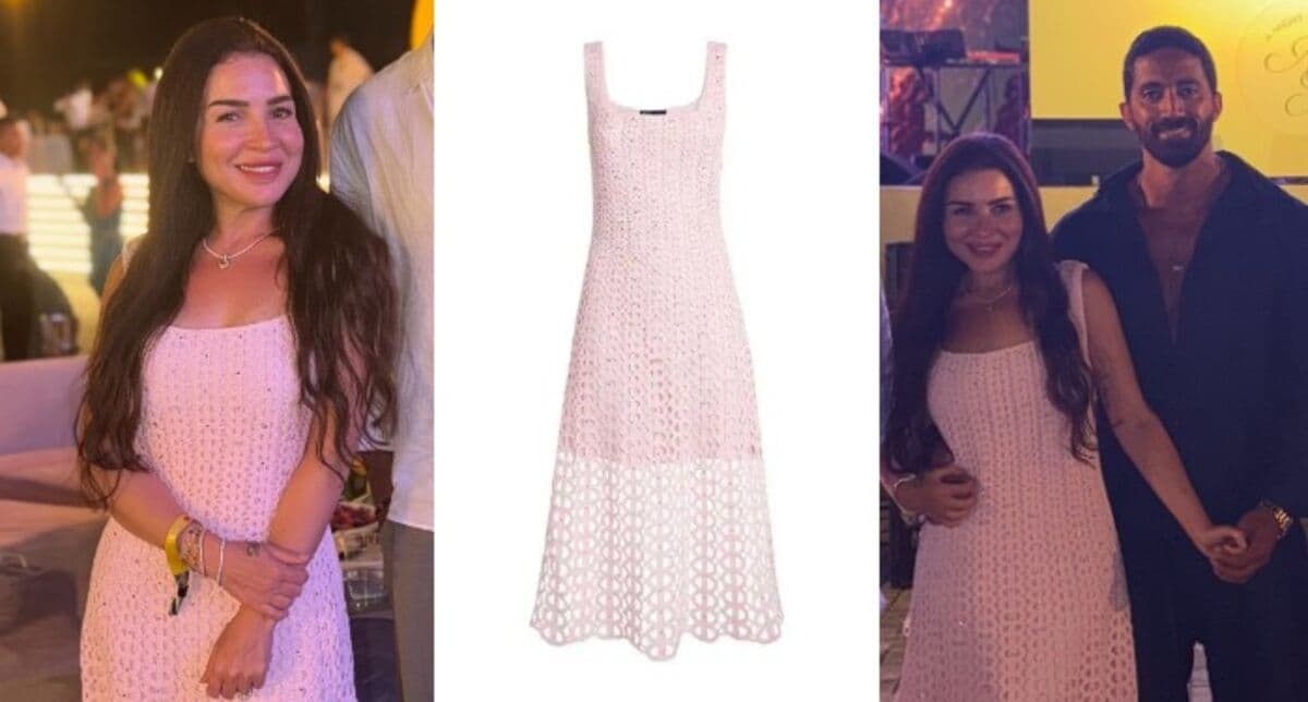 Mai Ezz Eldin's white dress worth 33,000 pounds