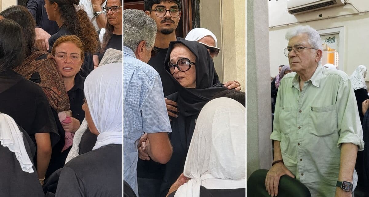 إلهام شاهين ومحمود قابيل يدعمان نجلاء فتحي وسيف أبو النجا في جنازة ياسمين