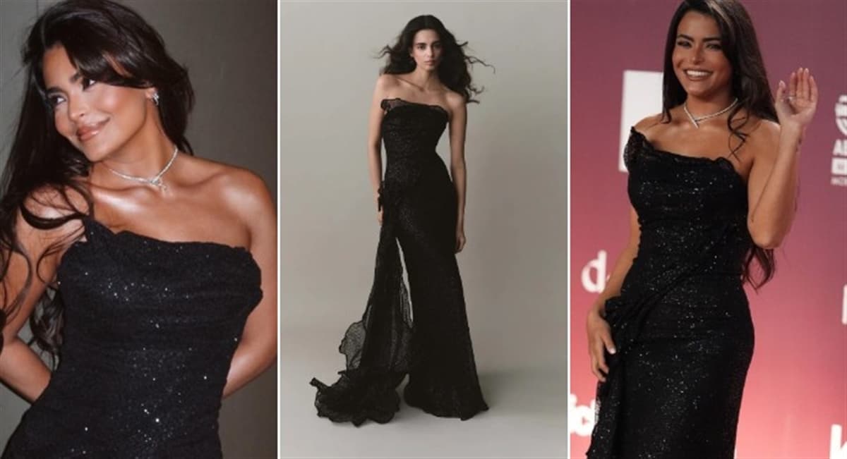 Asma Galal’s black dress at El Gouna costs 243K EGP