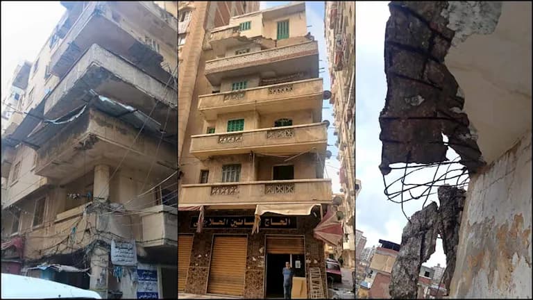 Rain causes partial building collapses and tram shutdown in Alexandria