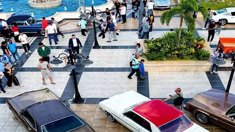 Rare cars convoy departs Alexandria Corniche