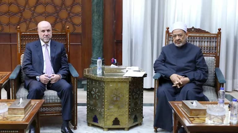 Al-Azhar Sheikh meets Palestinian official