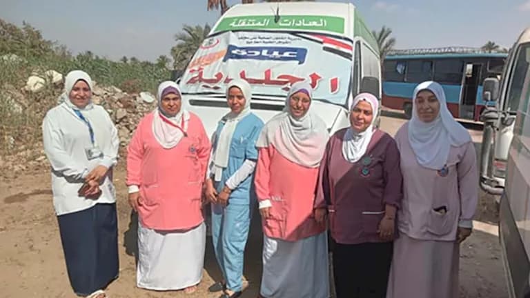 Details of medical examinations for 741 citizens in a free convoy in Beni Suef