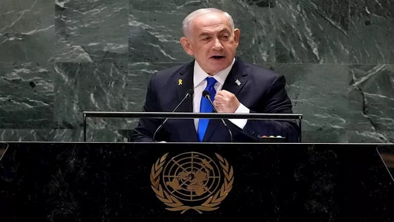 Netanyahu's UN speech device