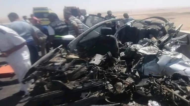 حادث في المنيا يطالب بحياة سيدة وطفليها وسائقهم