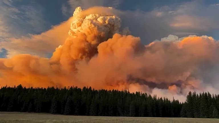 What is the fire cloud over France