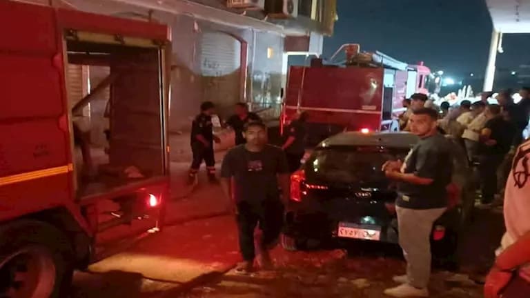 حريق داخل شقة بمنطقة الفلل في بنها