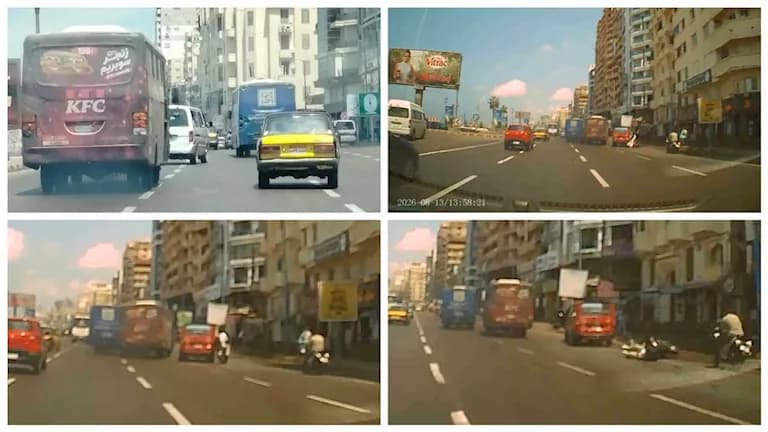 سائقان يتشاجران على كورنيش الإسكندرية