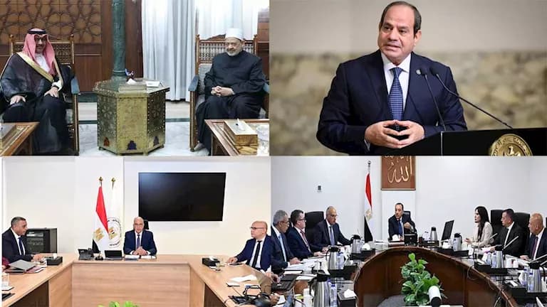 توجيهات السيسي حول التعليم والموجة الحارة