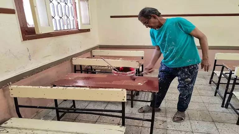 Teacher in Luxor decorates school annually