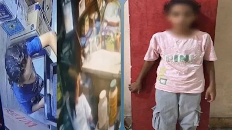 طفلة تعترف بسرقة محل هواتف وعطارة