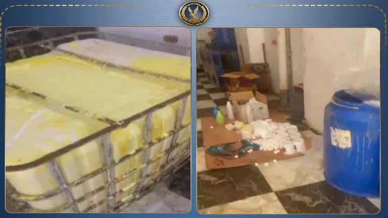 ضبط مصنع منظفات غير مرخص في الهرم