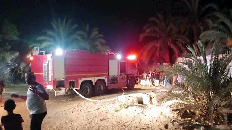 Fire Contained at Teachers' Land in Al-Kharijah
