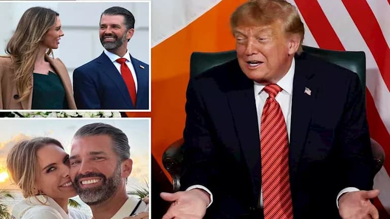 Trump makes jokes about his son after wedding