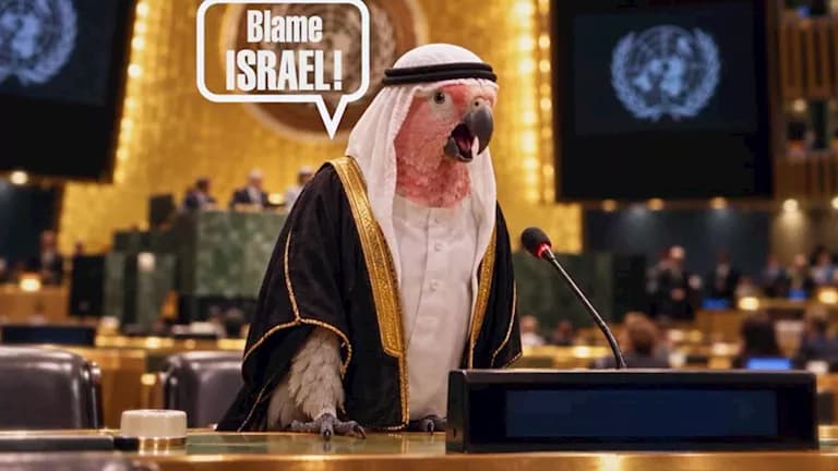 Netanyahu mocks UN with Parrot Summit video