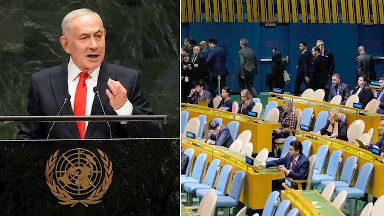 77 Countries Outside UN Hall During Netanyahu Speech