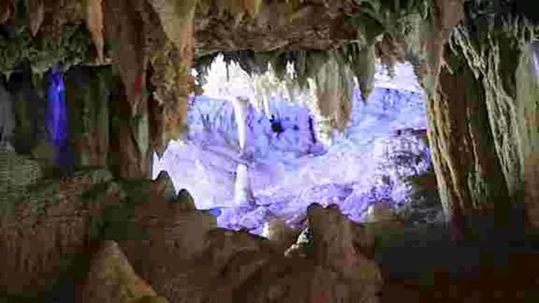 Ancient formations at Wadi Sanour Cave
