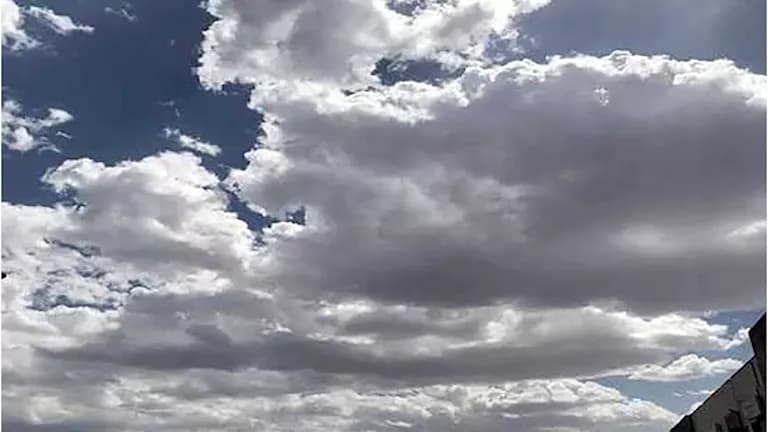 Weather update: scattered rain amid clouds