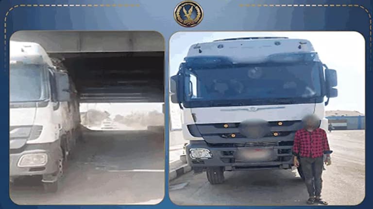 Truck driver halted after cargo hit Mansoura Bridge