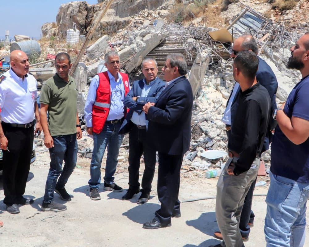Governor Abu Aliya Checks Nahalin Demolitions