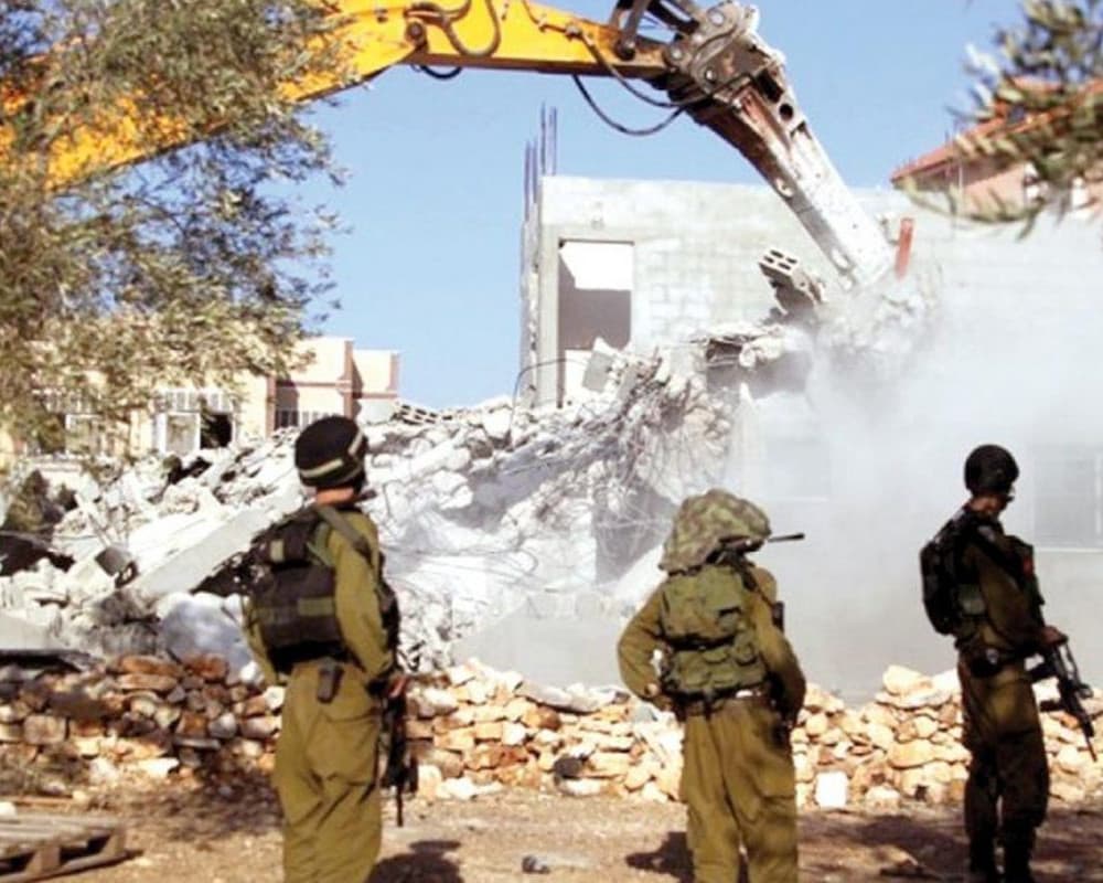 Occupation orders demolition of seven Nahalin houses
