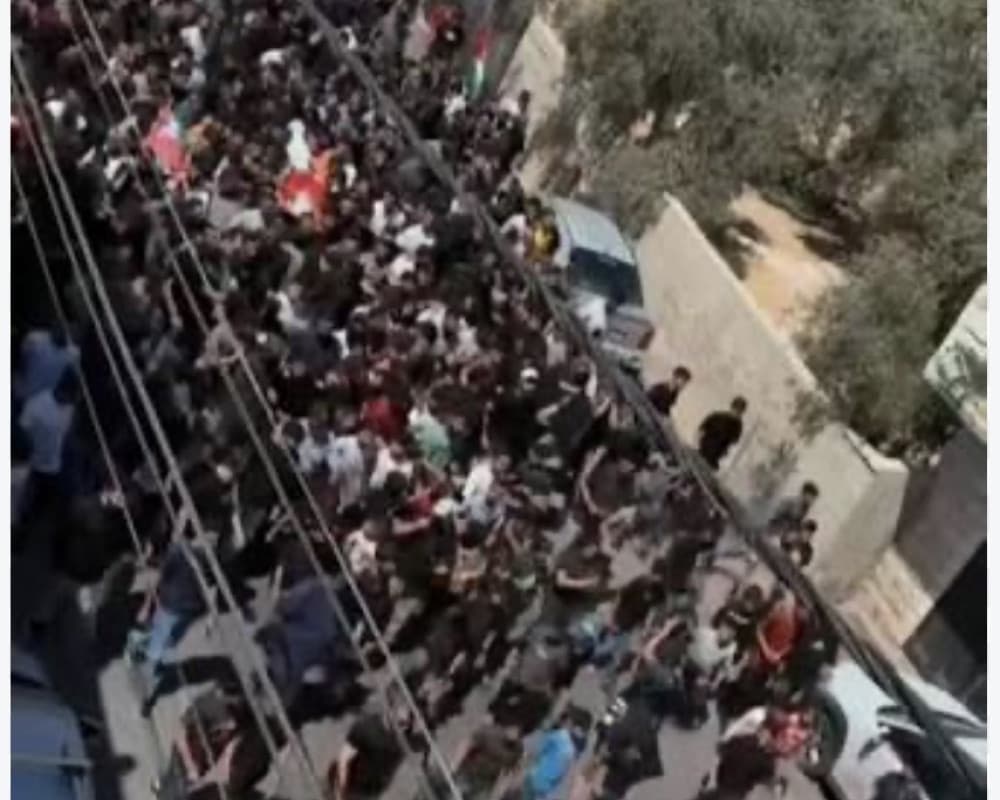 تشييع جثماني الشهيدين في المغير