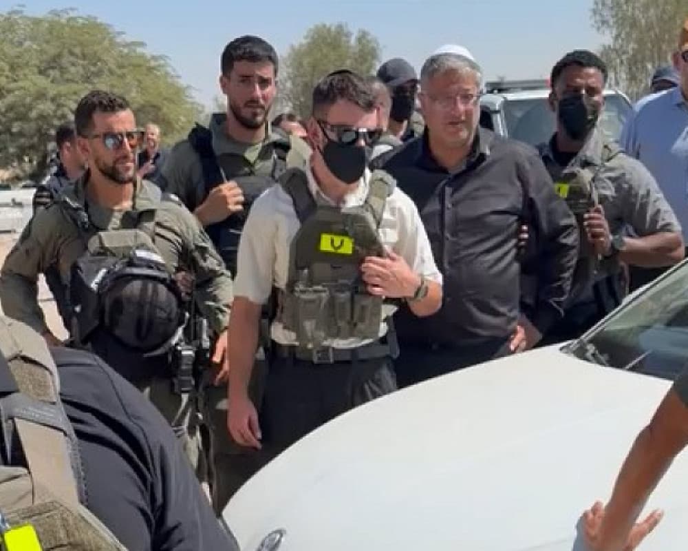 Ben Gvir visits Be'er Hadaj village