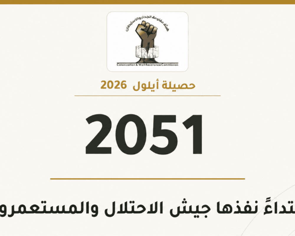 مقاومة الجدار والاستيطان تلاحق اعتداءات أيلول