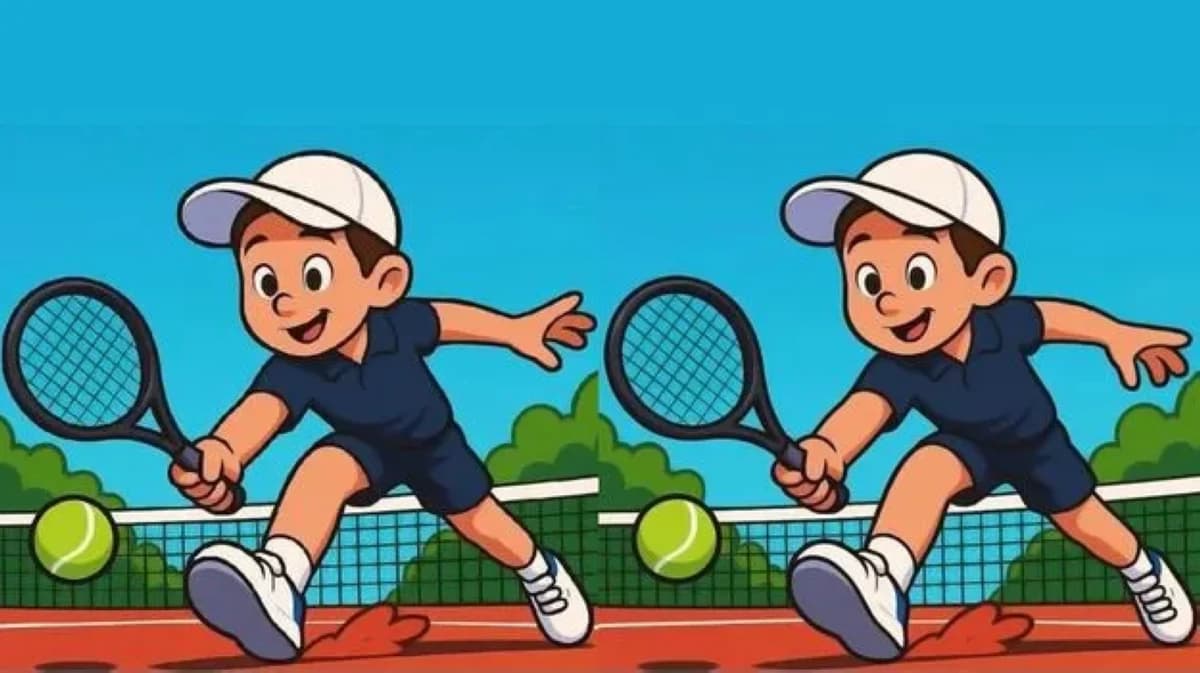 Spot the three differences in the tennis puzzle